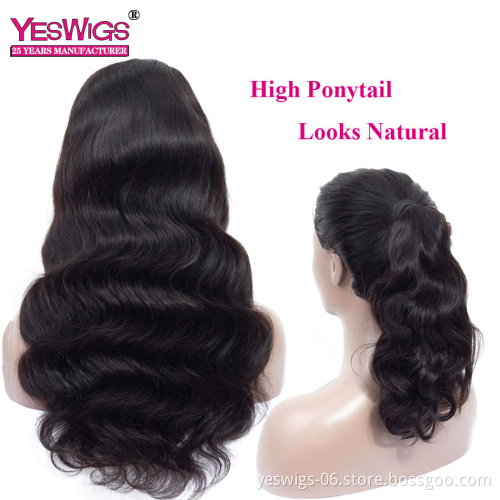 Wholesale wigs 100% human hair Lace front wig Medium Brown Lace Wigs Body Wave for black women support customized